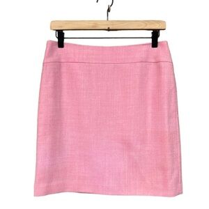 LOFT 100% Wool Pink Pencil Mini Skirt Size 6P